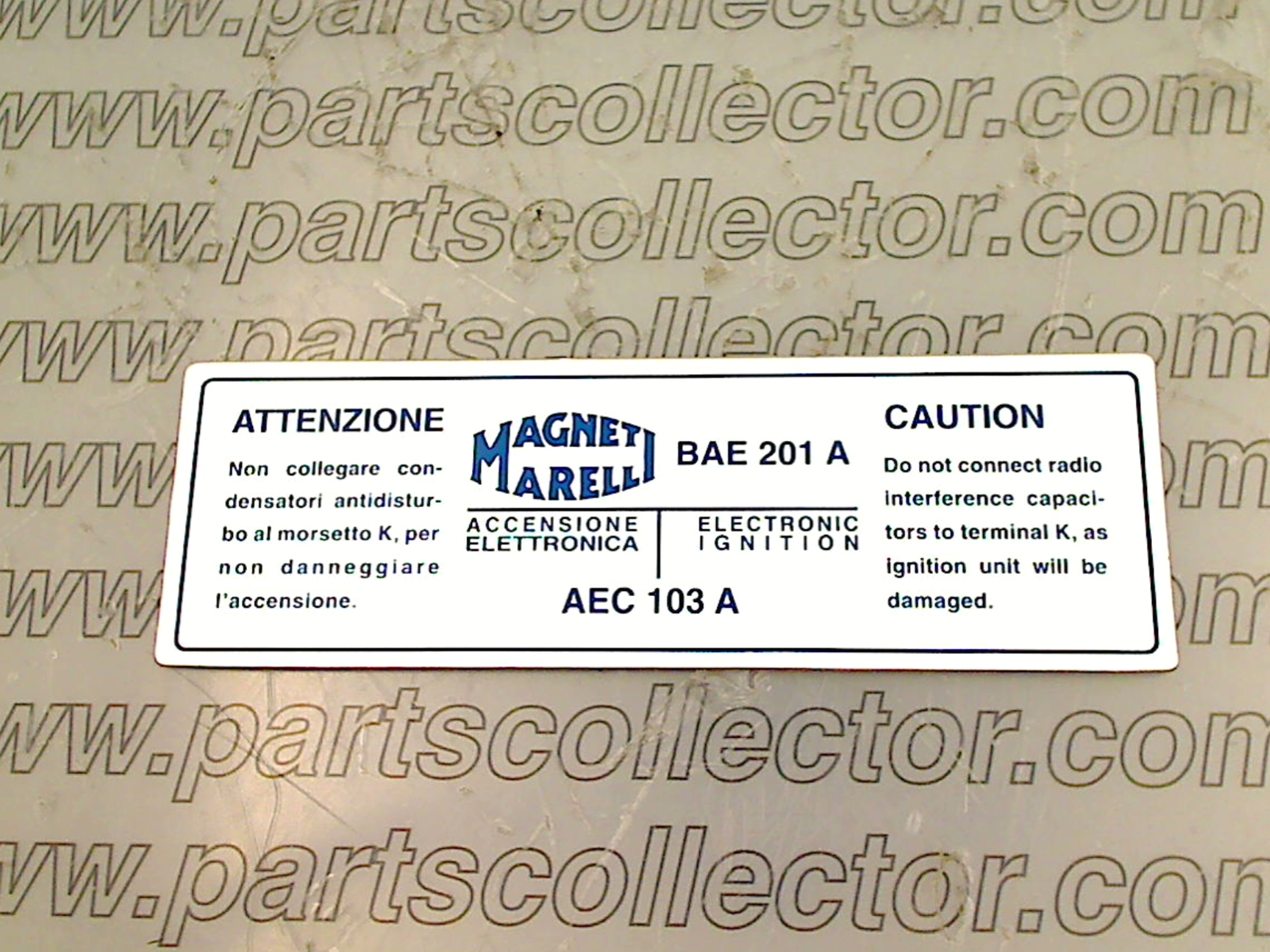 MAGNETI MARELLI BAE201A - AEC103A Ignition code 16693 compatible with: MAGNETI MARELLI MAGNETI MARELLI