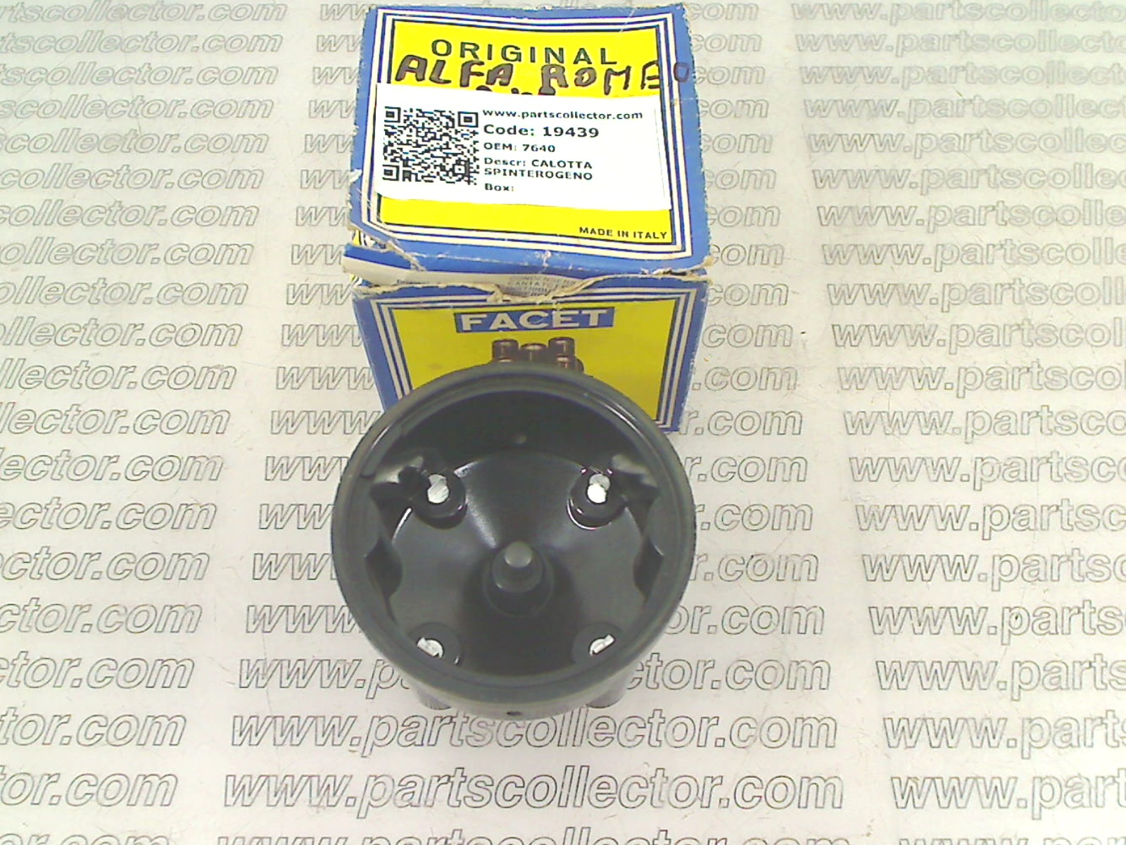 FACET 7640 Ignition code 19439 compatible with: ALFA ROMEO DAUPHINE, AUTOBIANCHI A111, FIAT DUCATO, OTHERS RENAULT, OTHERS SIMCA, SIMCA 1000  - detail view