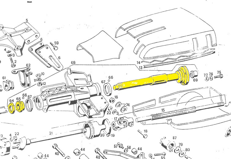 MASERATI 5406793     5406789     5408786 Steering and Wheels code 17852 compatible with: MASERATI MERAK AM122, MASERATI MERAK SS AM122A - detail view