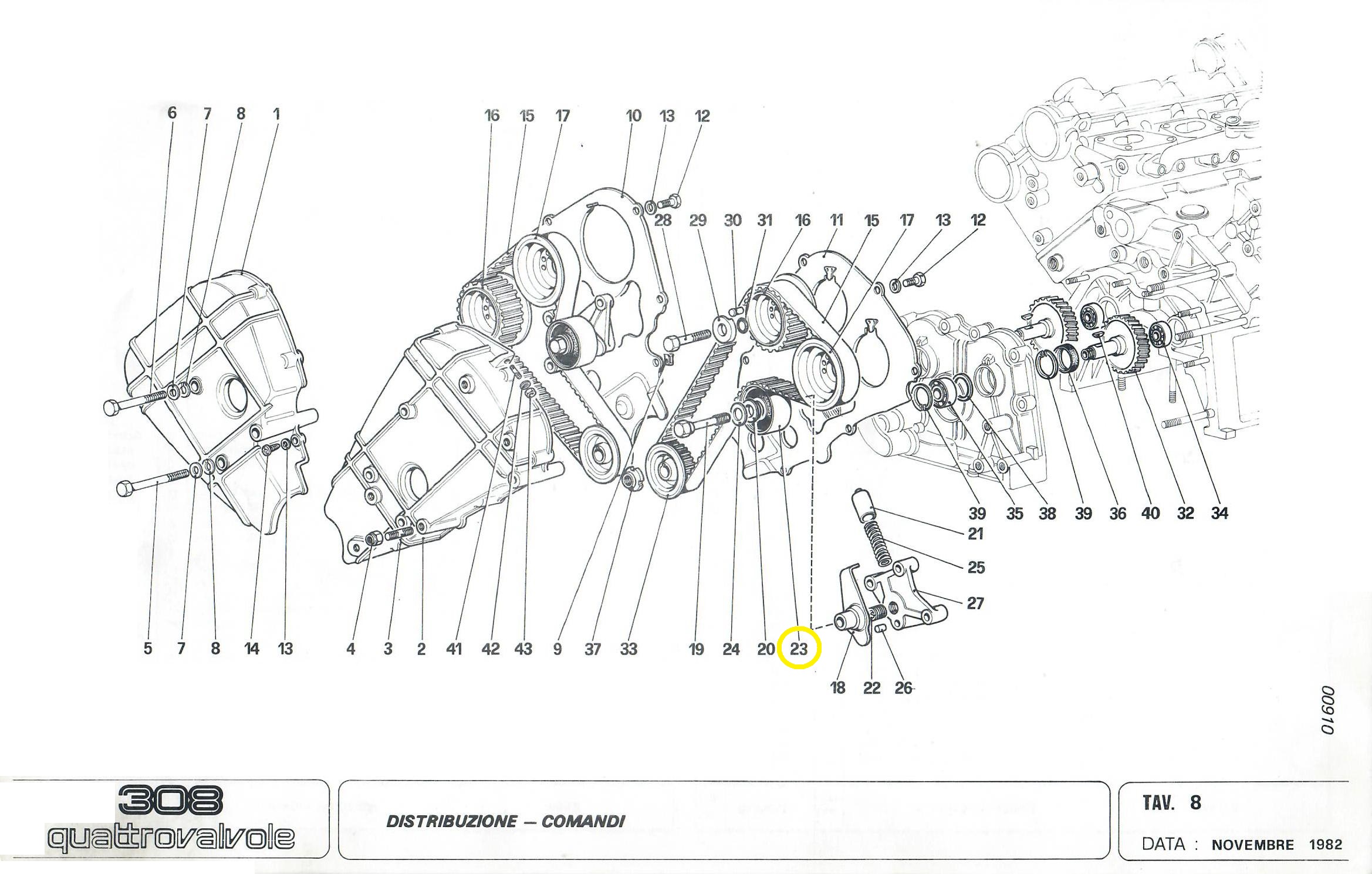 FERRARI 105206 - 126720 Engine code 2871 compatible with: FERRARI 208 TURBO, FERRARI 308, FERRARI 308 GT4, FERRARI 328, FERRARI 365 GT4 BB, FERRARI 512BB, FERRARI 512BBi, FERRARI MONDIAL - additional view