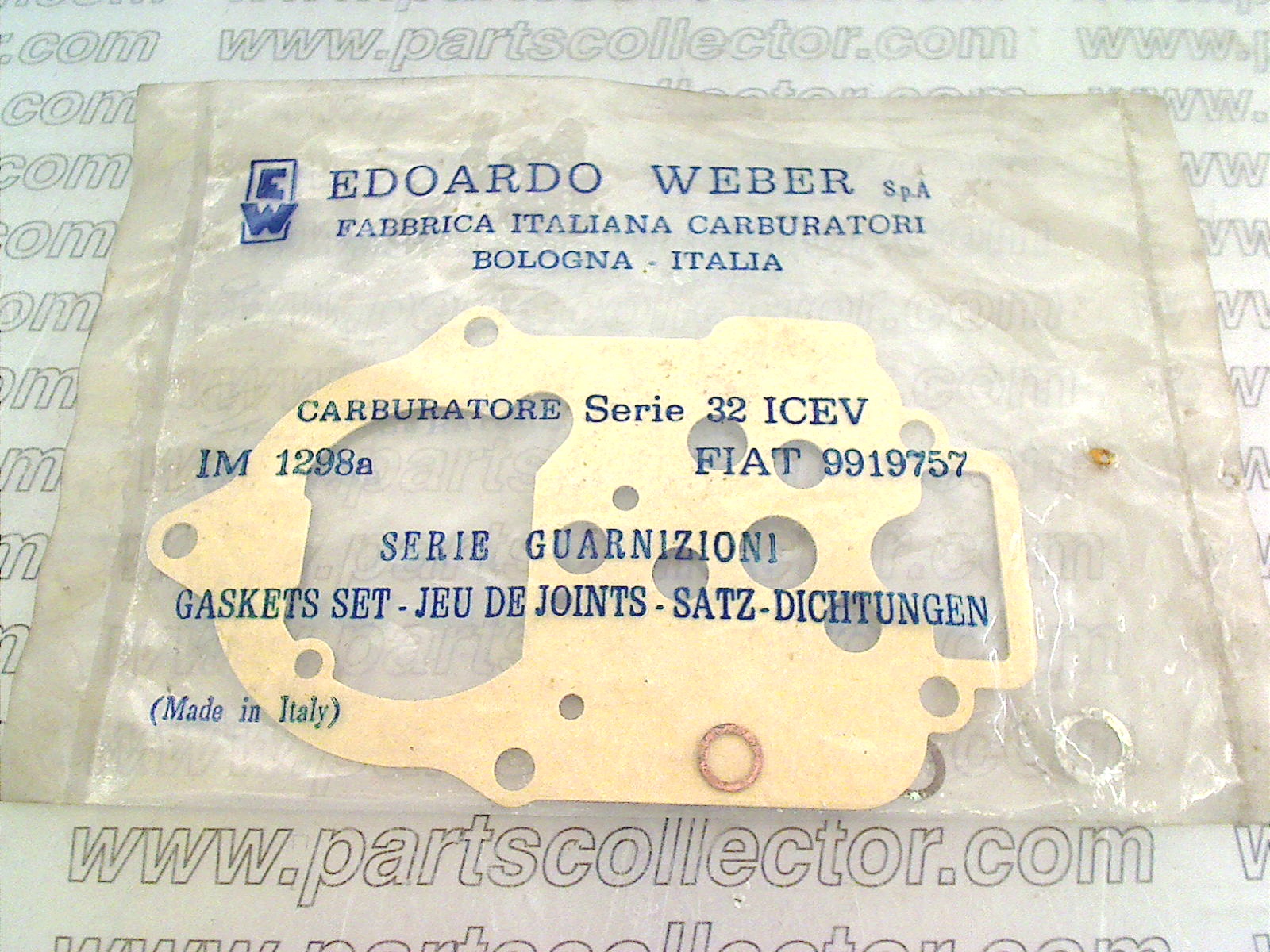 WEBER 9919757 Fuel system - Exhaust code 13578 compatible with: AUTOBIANCHI A112, FIAT 126, FIAT 127, FIAT 128, FIAT 500, FIAT PANDA, FIAT UNO, WEBER WEBER