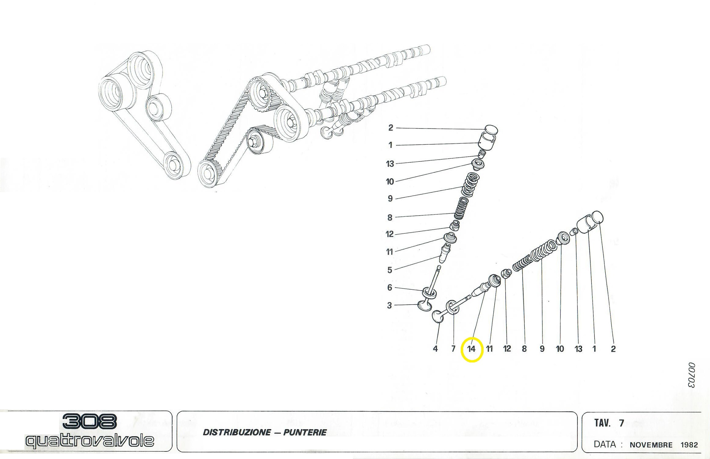 FERRARI 117563 Engine code 17151 compatible with: FERRARI 308 4V, FERRARI 328, FERRARI 348, FERRARI 512M, FERRARI 512TR, FERRARI F40, FERRARI MONDIAL, FERRARI TESTAROSSA - additional view