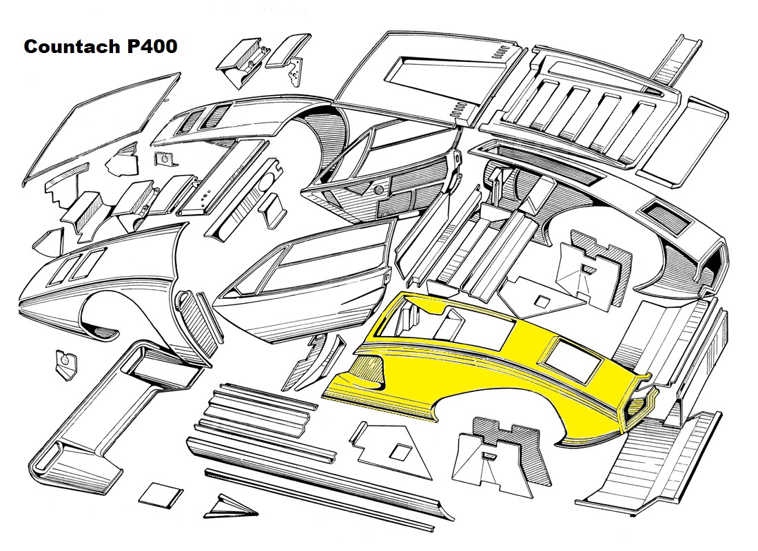 LAMBORGHINI 007010009 Car body code 13912 compatible with: LAMBORGHINI COUNTACH LP400