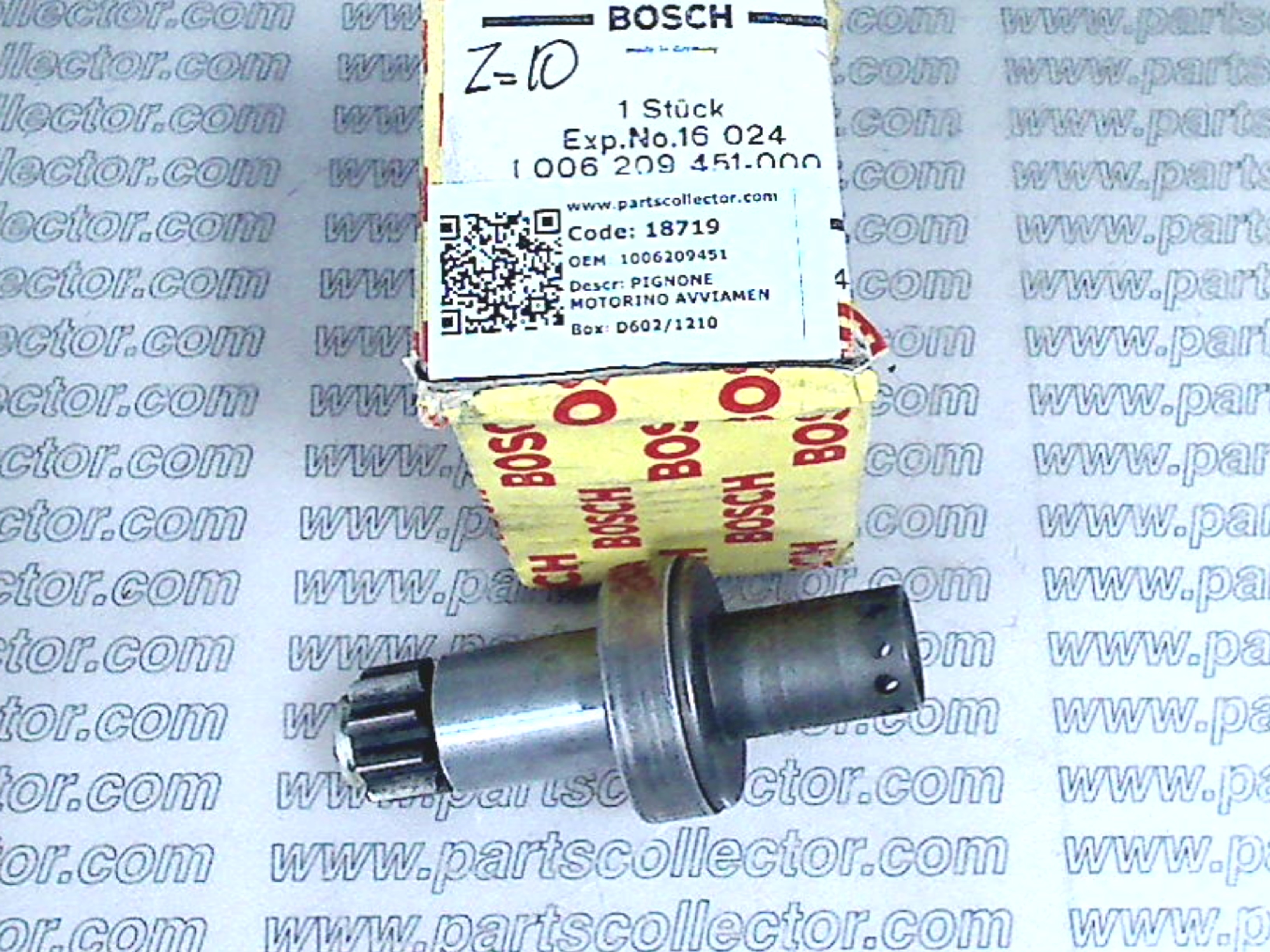 BOSCH 1006209451 Electrical system code 18719 compatible with: PORSCHE PORSCHE - additional view