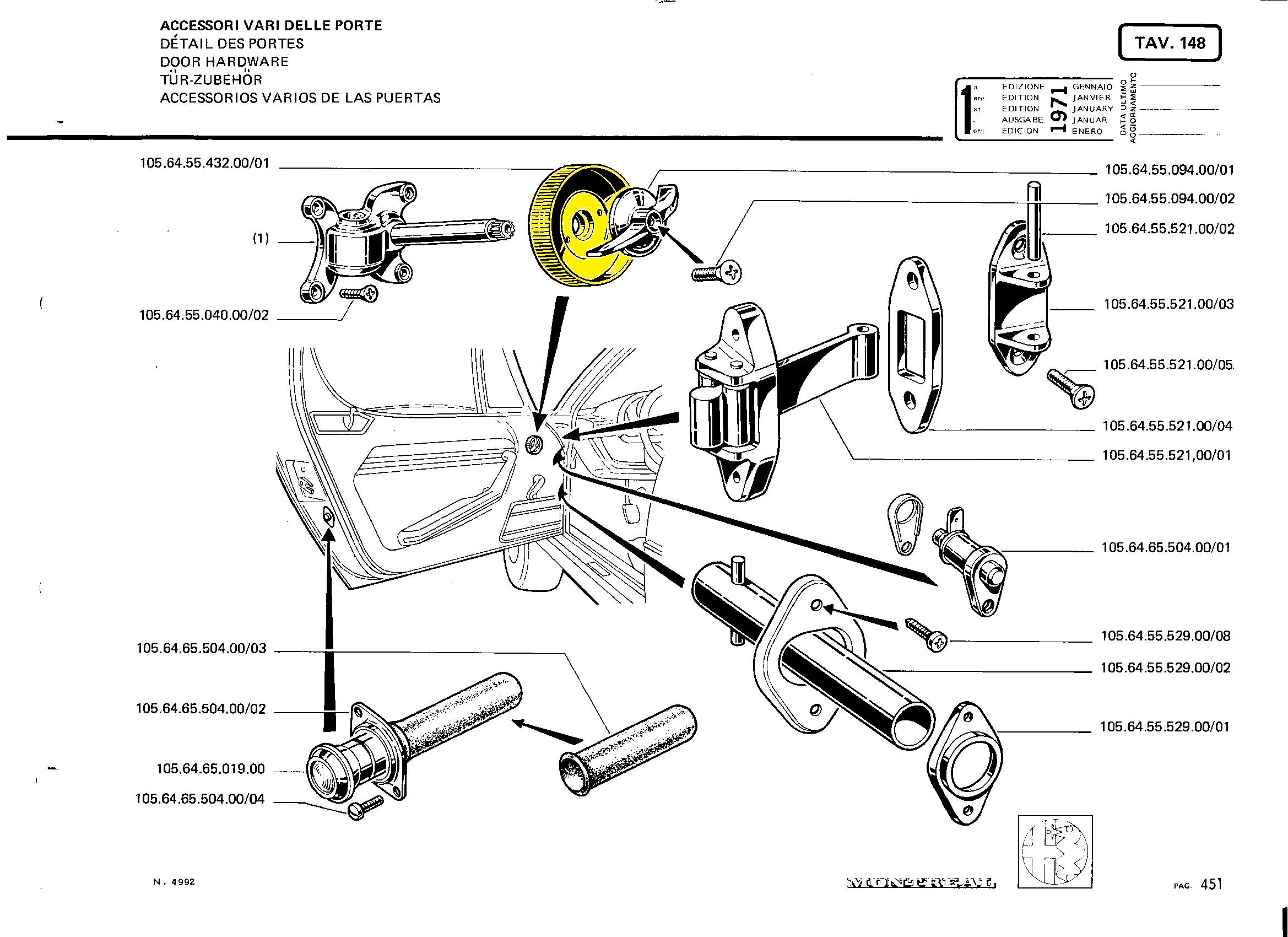 ALFA ROMEO 105.64.55.432.00/01 Car body code 17954 compatible with: ALFA ROMEO MONTREAL
