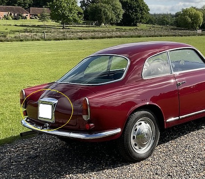 ALFA ROMEO  Car body code 17740 compatible with: ALFA ROMEO GIULIA SPRINT-SPIDER, ALFA ROMEO GIULIETTA SPRINT 750/101, ALFA ROMEO GIULIETTA SPRINT VELOCE 750/101 - additional view
