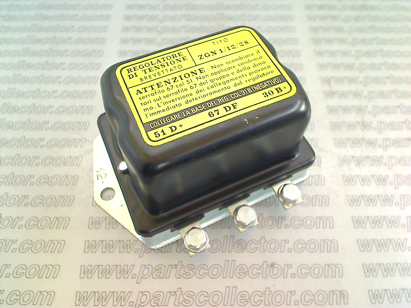 FIAT ZGN1/12/28 Electrical system code 13120 compatible with: FIAT 1100, FIAT 1400, FIAT 1900, FIAT CAMPAGNOLA