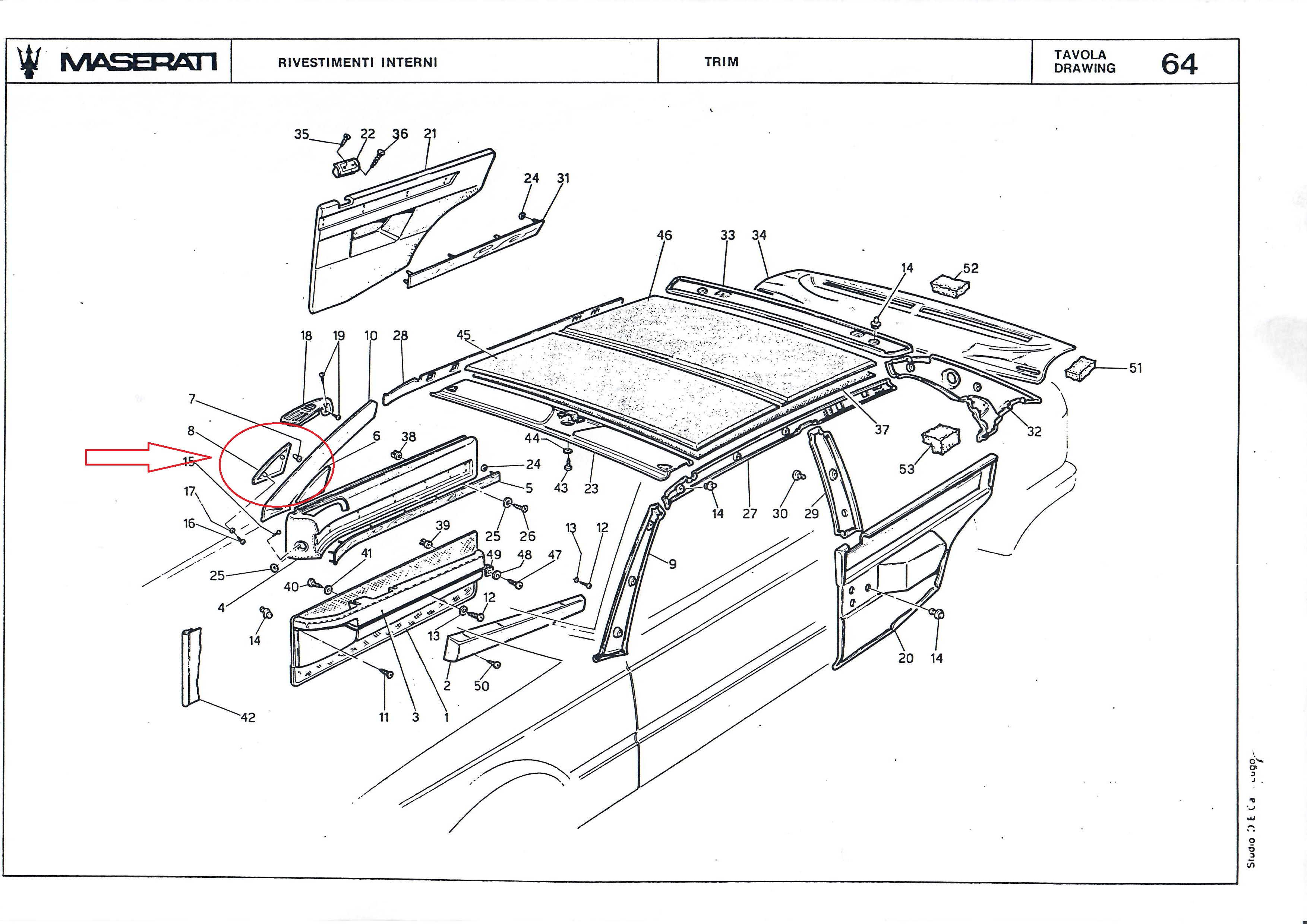 MASERATI 318320318 Car body code 11330 compatible with: MASERATI BITURBO - detail view