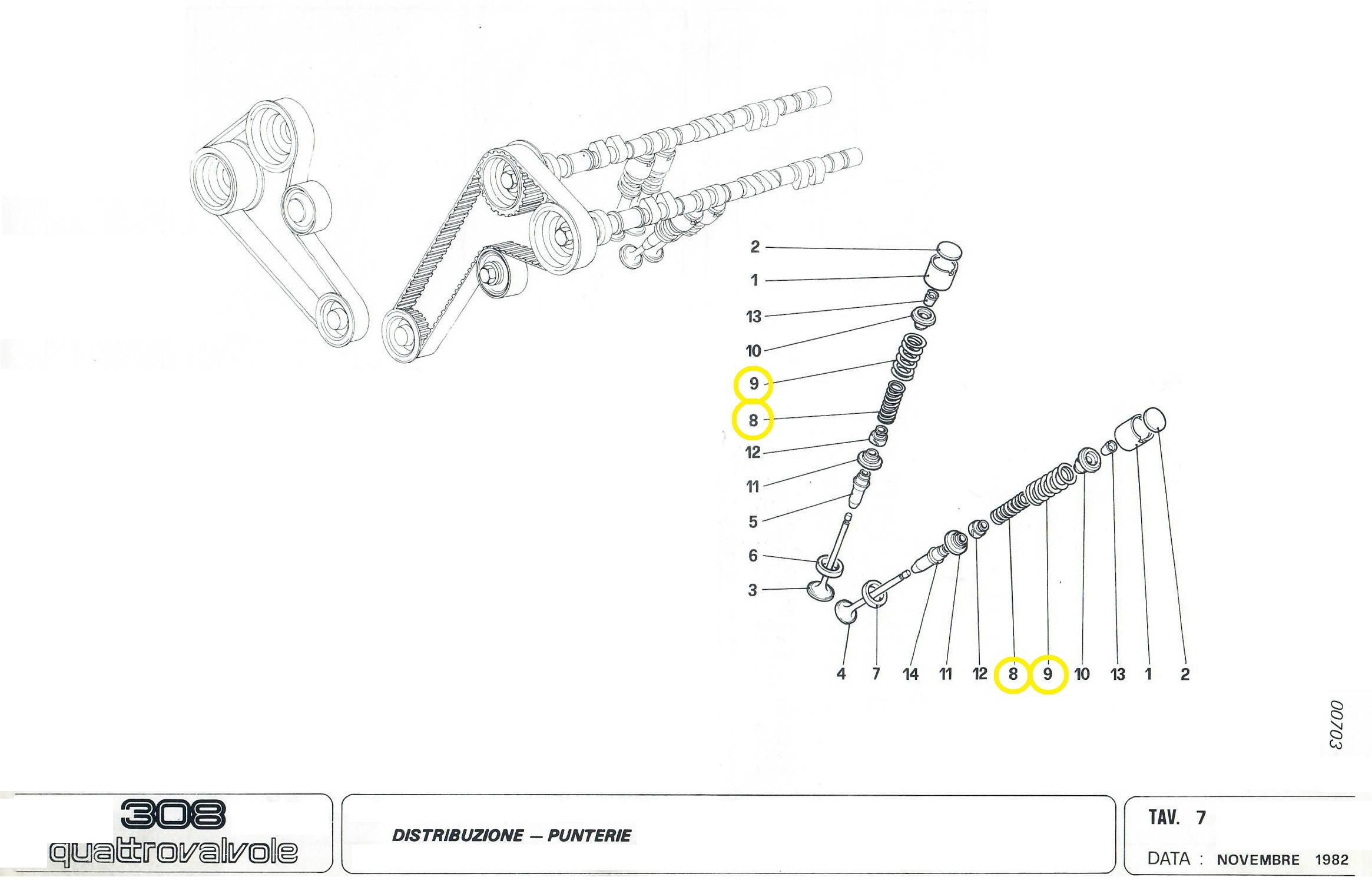FERRARI 117558 117559 Engine code 17859 compatible with: FERRARI 308 4V