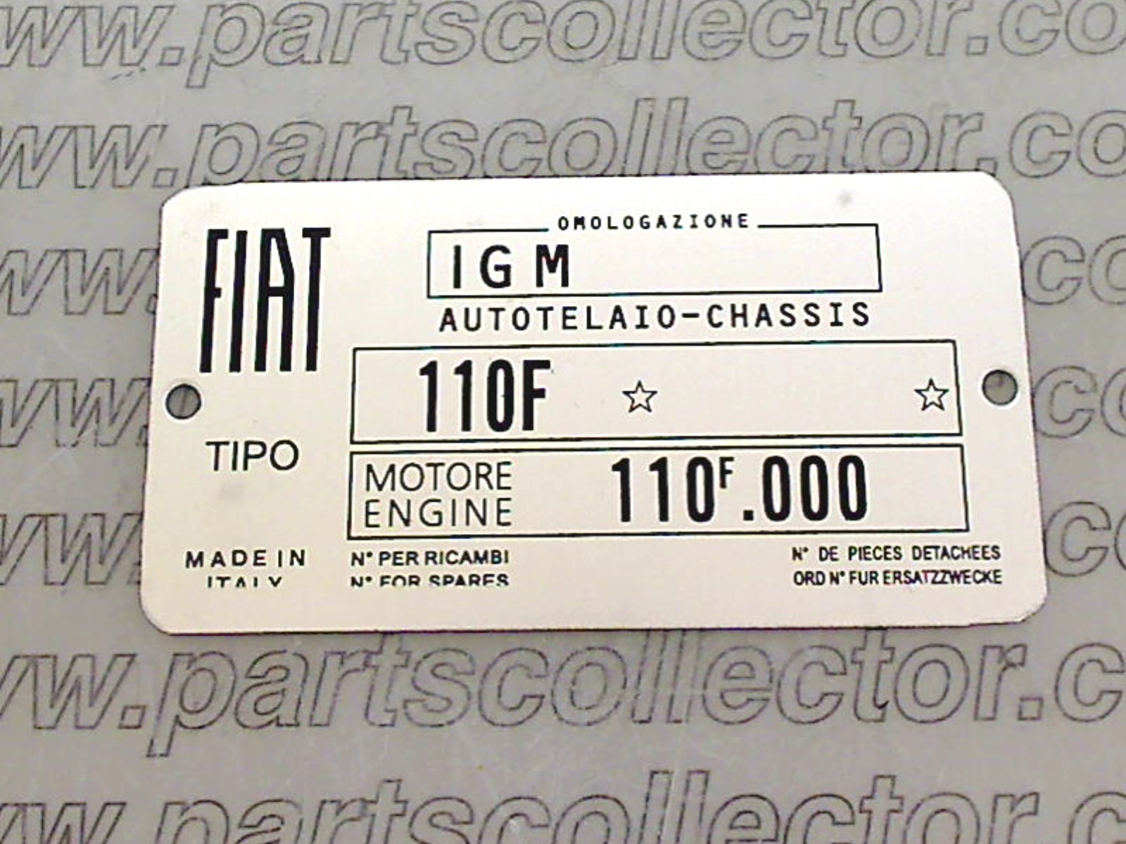 FIAT  Car body code 13705 compatible with: FIAT 500
