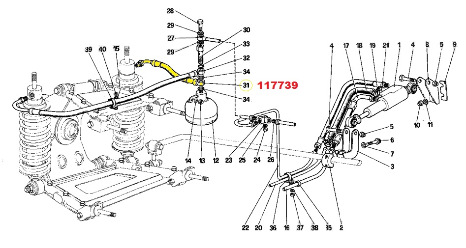 FERRARI 117739 Suspension code 13989 compatible with: FERRARI 400, FERRARI 400 SA, FERRARI 412