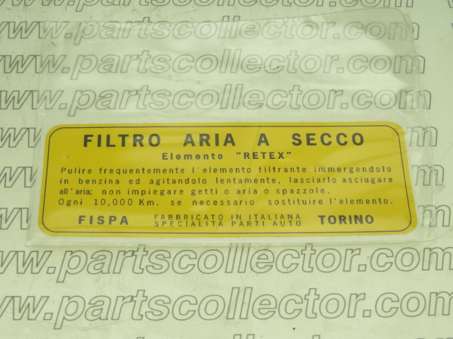 AIR FILTER STICKER