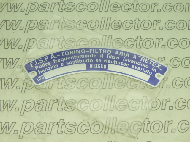 AIR FILTER PLAQUE