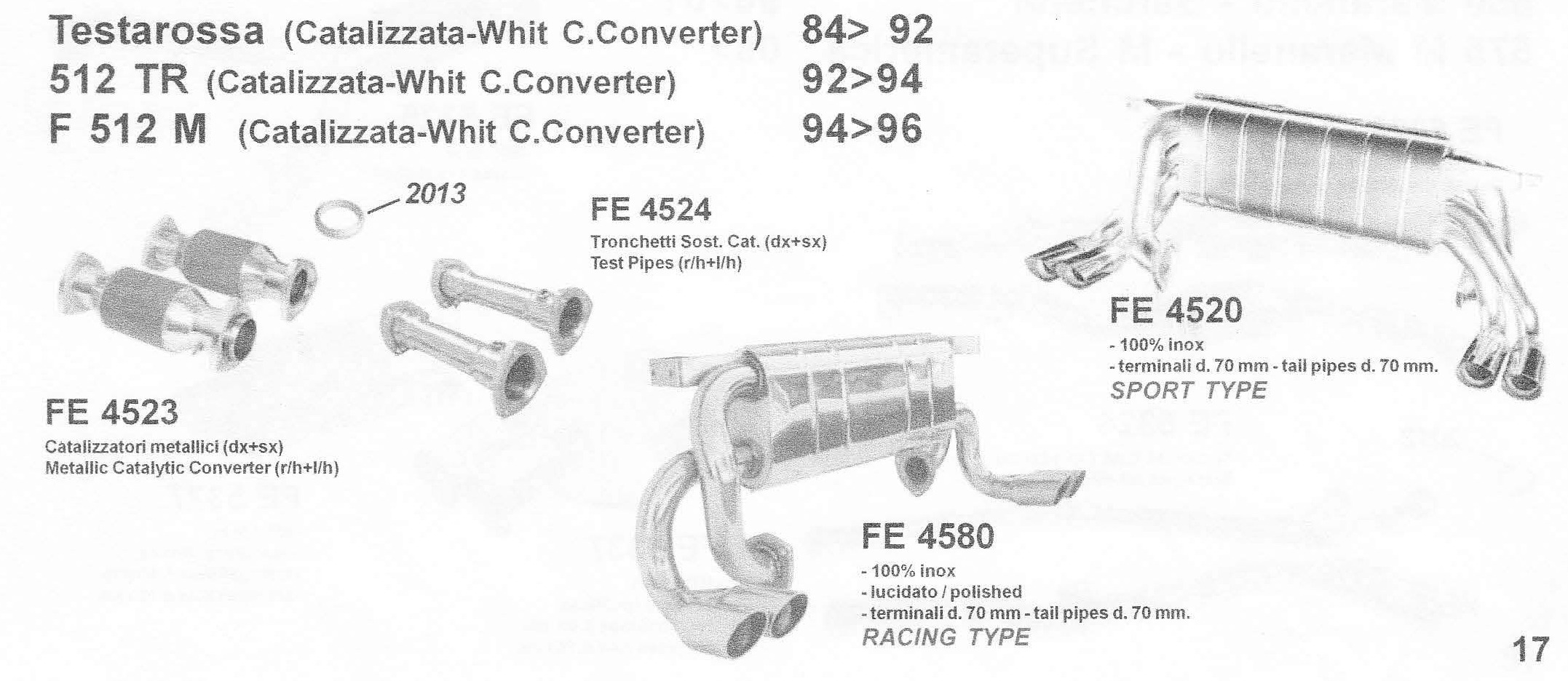 EXHAUST 512M - TR - TESTAROSSA