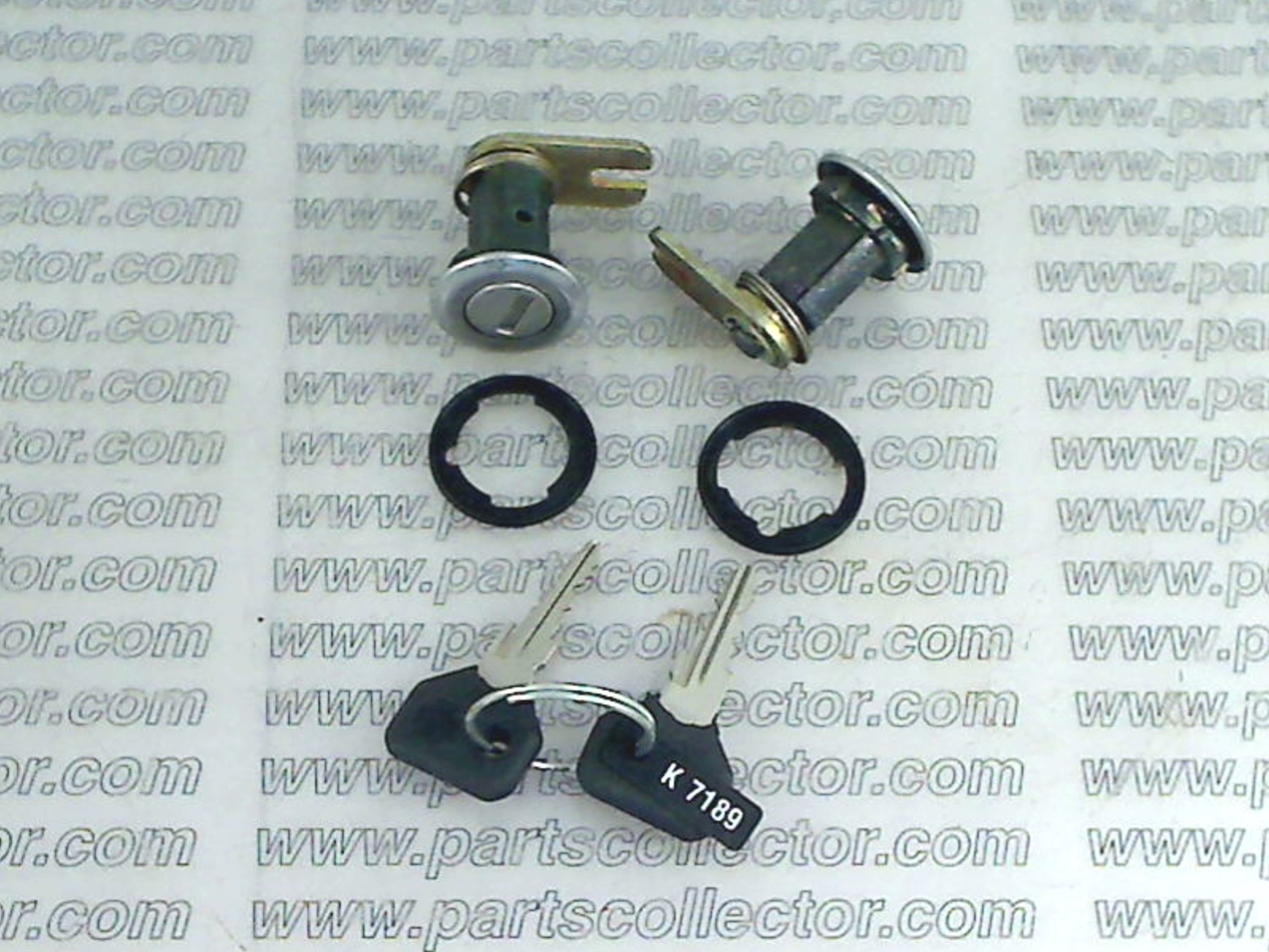 PAIR OF DOOR BLOCK LOCKS WITH KEYS AND SEALS