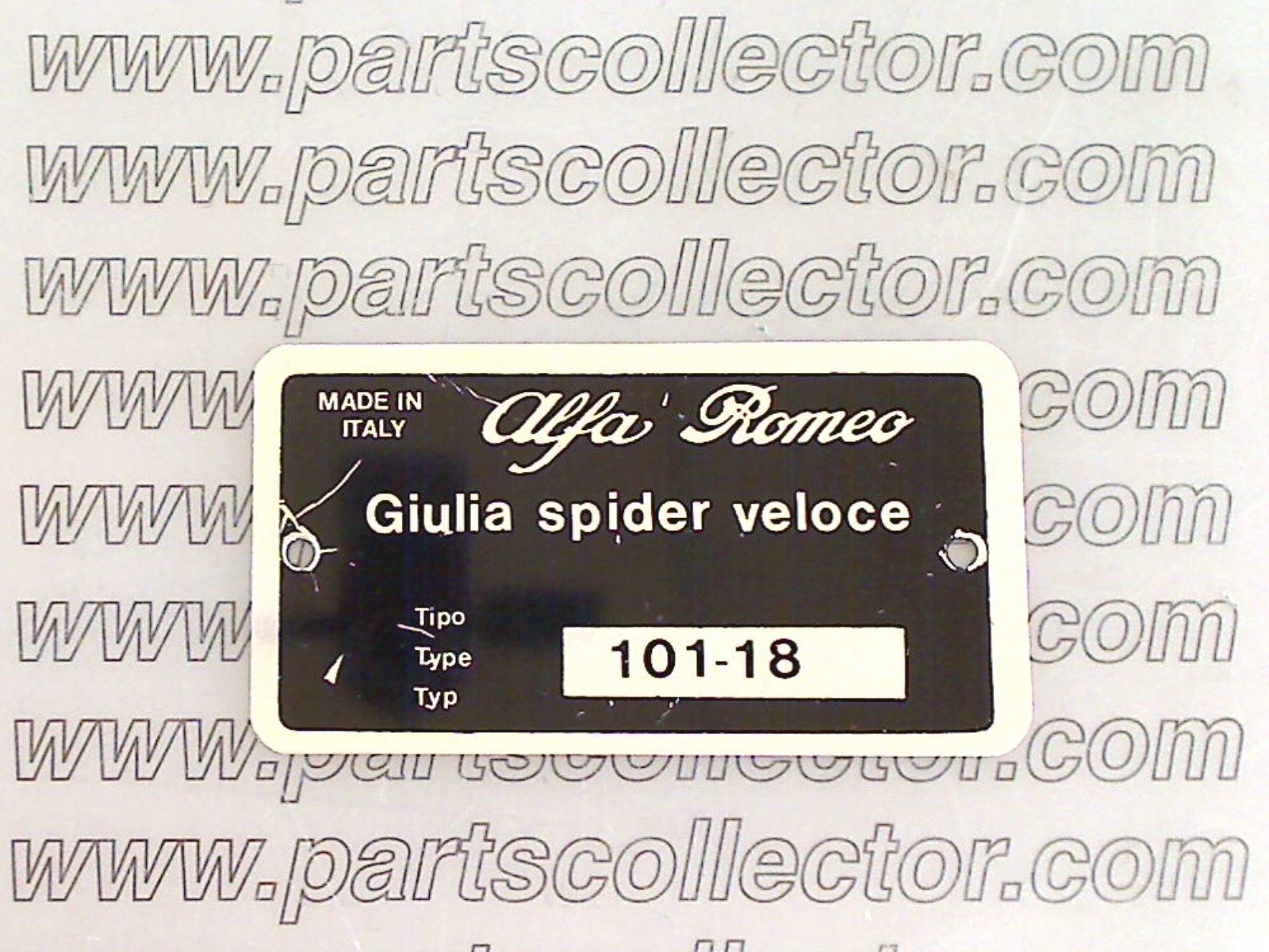 ALFA ROMEO I.D. PLATE