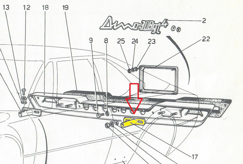 REAR BUMPER MOUNT LH