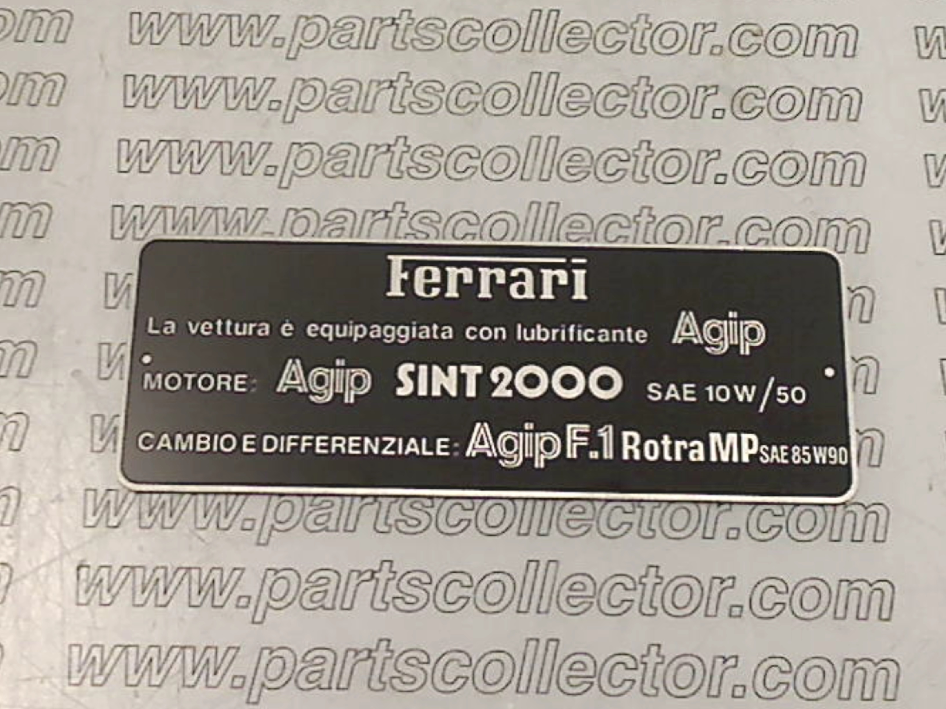 TARGHETTA  AGP FERRARI AGIP FERRARI