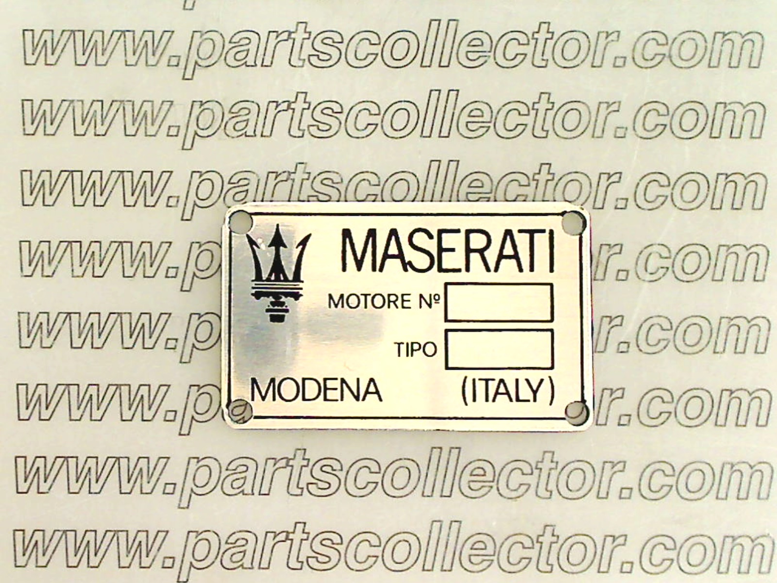 MASERATI ENGINE I.D. PLATE