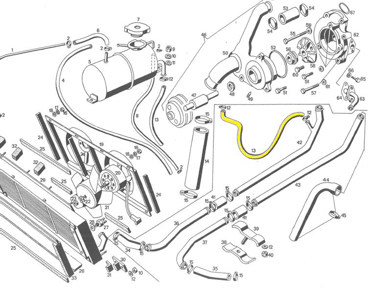 EXPANSION TANK HOSE MASERATI BORA